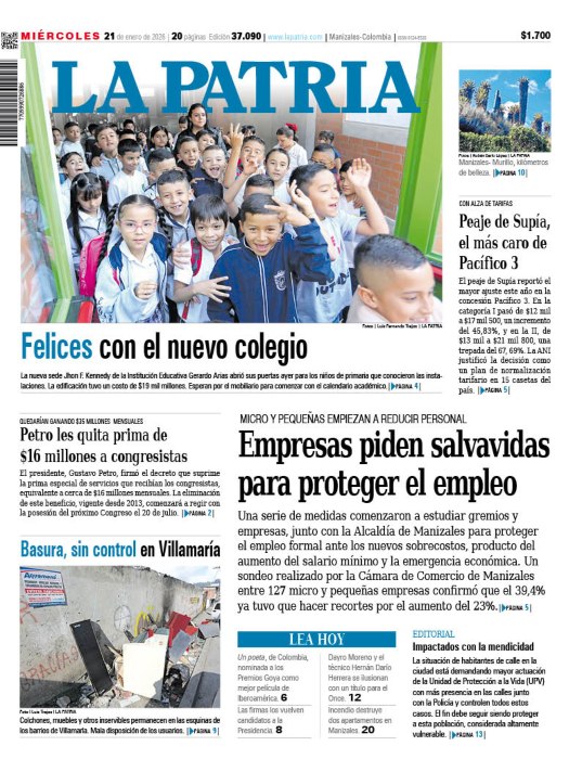 Portada 21 de enero del 2026