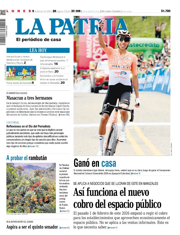 Portada 9 de febrero del 2026