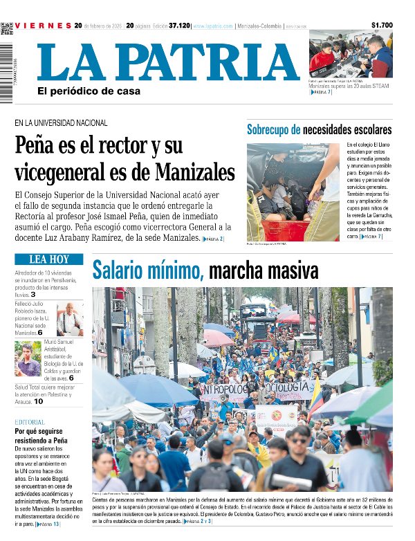 Portada 20 de febrero del 2026