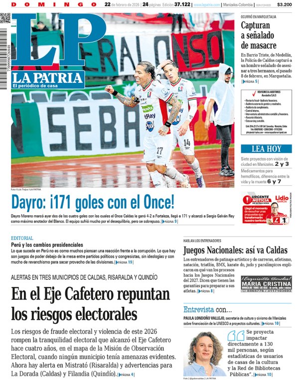 Portada 22 de febrero del 2026