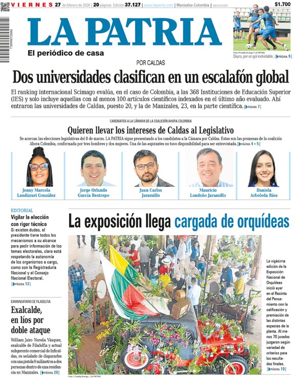 Portada 27 de febrero del 2026