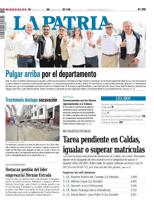 Portada 18 de febrero del 2026
