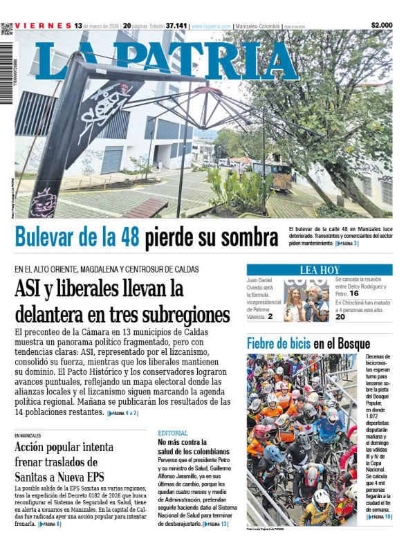 Portada 13 de marzo del 2026