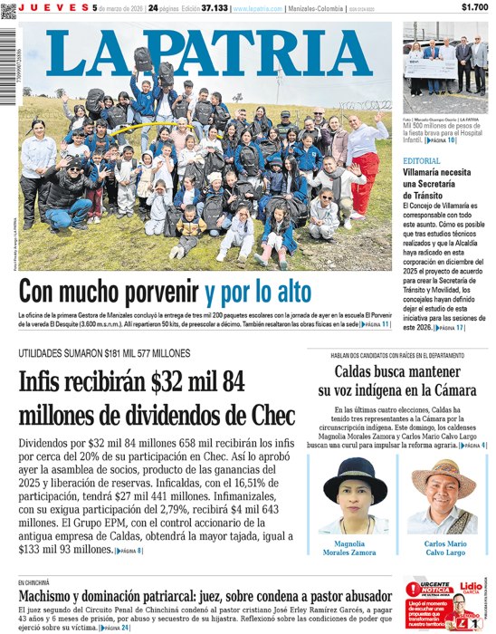 Portada 5 de marzo del 2026
