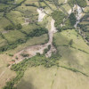 Toma aérea de derrumbes en jurisdicción de La Merced.