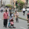 La Avenida Santander es el sitio tradicional de la ciclovía en Manizales.