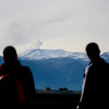 Ayer desde Manizales y municipios vecinos se apreció la fumarola de gases del Nevado del Ruiz que alcanzó 1.800 m desde la cima del volcán, según el Servicio Geológico Colombiano. La imagen se tomó desde el ICBF.