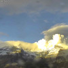 El volcán Nevado del Ruiz, visto ayer desde la cámara del SGC en el sector del cerro Piraña y río Azufrado.