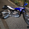 La moto del accidente de tránsito de anoche en La Dorada.