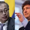 Gustavo Petro, presidente de Colombia, y Javier Milei, candidato presidencial argentino del partido ultraderechista La Libertad Avanza.