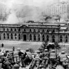 El asalto del Palacio de la Moneda por las Fuerzas Armadas de Chile durante el golpe de Estado del 11 de septiembre de 1973.