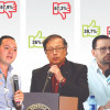 Gustavo Petro, Luis Carlos Velásquez y Carlos Mario Marín