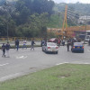 Los estudiantes se acomodaron en la vía Panamericana para hacer los cierres momentáneos.