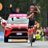 El ciclista alemán Georg Steinhauser de Ef Education - Easypost gana la 17ª etapa del 107º Giro d'Italia 2024, carrera ciclista de 159 km desde Selva Val Gardena hasta Passo Brocon, Italia.