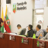 El secretario de Planeación, José Fernando Olarte, habla ante los concejales sobre del Plan de Desarrollo de Manizales 2024 - 2027.