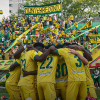 Jugadores del Atlético Bucaramanga celebrando