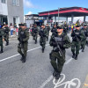 El Gaula de la Policía durante su recorrido por la Avenida Santander. Policía durante su recorrido por la Avenida Santander. 
