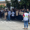 La manifestación este lunes en el Hospital Departamental Universitario Santa Sofía.