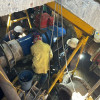 Los trabajos en la válvula en el sector de Riduco. 