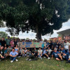 Participantes del Cuarto Encuentro Departamental de Clubes de Avistamiento de Aves en el Centro Recreacional Santágueda de Confa, en Palestina