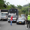 Transportadores hacen plantón en La Romelia, Dosquebradas