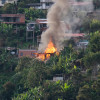 Imagen del incendio en Villa Jardín. 