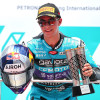  El colombiano David Alonso en el podio del Gran Premio de Malasia de Moto3.