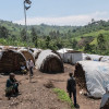 Desplazados internos en un campamento improvisado en Minova, Kivu del Sur. 