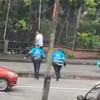 La persecución de los agentes de tránsito al conductor fue por la avenida Paralela de Manizales. 