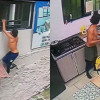 Así quedó registrado el momento en el que el hombre ingresó a la vivienda en Manizales.