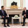 Bachar al Asad reunido con Vladímir Putin, presidente de Rusia.