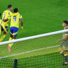 Debut para el colombiano Jhon Durán en el Al-Nassr y celebración con el portugués Cristiano Ronaldo de uno de los cuatro goles en la victoria 4-0 ante el Al-Wasl.