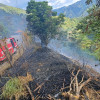 Los Bomberos de Salamina atendieron un incendio forestal en la vía que conduce hacia Aranzazu, en el Norte de Caldas.