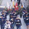 En el eventos desfila toda la Fuerza Pública y el público aprovecha para tomar fotos de la celebración. 