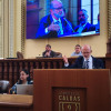 Henry Gutiérrez Ángel, gobernador de Caldas, durante su discurso en la instalación del tercer periodo de sesiones ordinarias de la Asamblea de Caldas. 
