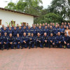 El Cuerpo Oficial de Bomberos de Manizales fue reconocido por la Alcaldía por sus 100 años de servicio en la ciudad. Son 108 integrantes que día a día atienden las emergencias que se presentan. Acá, un grupo de ellos en la conmemoración en Termales El Otoño.