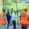 Funcionarios del Departamento y personal técnico inspeccionan las obras del Acueducto Multiveredal de Neira, que beneficiaría a cinco veredas.