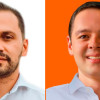 Brayan David Salazar Herrera y Carlos Mario Marín, ambos candidatos a la Cámara de Representantes por Caldas. 
