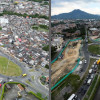 En Pereira se inicia la cimentación profunda en las obras de la intersección Corales, un punto neurálgico para la movilidad. En la foto, el antes del sector y su cambio con el inicio de las obras.