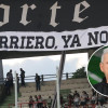"Arriero, ya no más" es la consigna con la que Holocausto Norte pide que Hernán Darío Herrera deje de ser el director técnico del Once Caldas. En el partido de este jueves contra Junior, la barra exhibió una pancarta con este mensaje en la tribuna.