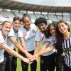 Daniela Valencia, Vanessa Franco, Elizabeth Angulo, Kendry Rentería, Marlyn Ramírez y Paola Alzate están listas para jugar con el Once Caldas en la Liga Femenina. El equipo recibe hoy a Santa Fe.