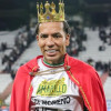 Dayro Moreno, el pasado viernes, ungido por sus goles y por sus compañeros, como el nuevo rey del gol en el Once Caldas. Llegó a 172 y ahora tiene más metas al frente.