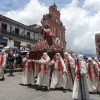 Procesión del viacrucis en Riosucio. Autoridades religiosas y la comunidad en general enseñaron respeto y fidelidad a la palabra del creador.