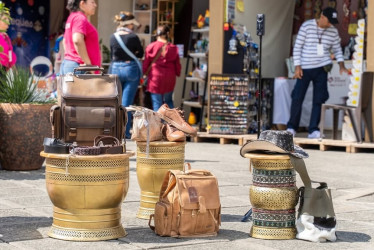 Estos marroquineros los puede encontrar en la Feria Artesanal de Manizales.