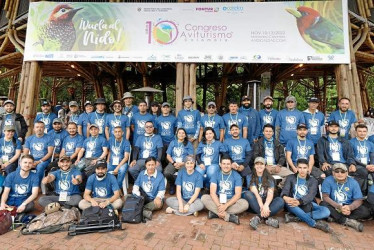 El grupo de guías del Décimo Congreso de Aviturismo.