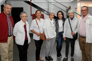 Fotos | Argemiro Idárraga | LA PATRIA Héctor Fabio López Hoyos, Maria Doralba Arias Orozco, María Elena Castaño, Lina María Gómez, Astrid Gaona, María Elvira Escobar y Ángel María Ocampo Cardona.