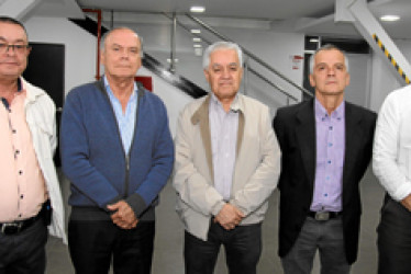 Fotos | Argemiro Idárraga | LA PATRIA Ángel María Ocampo Cardona, Albeiro Valencia Llano, Fabio Vélez Correa, Héctor Hernando López y Juan Carlos Acevedo.
