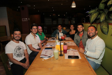 Foto | Argemiro Idárraga | LA PATRIA Sergio Escobar, Sebastián Castaño, Fernando Muñoz, Daniel Salazar Giraldo, María Camila Giraldo, David Peláez y Cristián Roncancio.