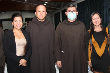 Fray Cristian Camilo López Agudelo, Fray César Augusto Casas Gómez, Fray Kreslinder Salazar, Paola Álzate, Diana Carolina Hernández y Andrés Grisales.