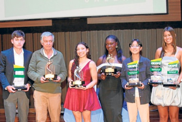 Fernando Castro, Vida y Obra; Herman Berrio, recibió en nombre de Jhon Alejandro Gallego como mejor árbitro; Duvan Alfonso Carvajal, mejor técnico, de pesas; Samuel Gonzaléz, deportista revelación; Ramiro Henao, recibió en representación de Diana Carolina Peñuela; Sofía Cárdenas, Acord de Plata; Ingrid Segura, Acord de Oro; Isaac Pardo, deportista revelación; Nicoll Agudelo, deportista paralímpica e intercolegiada; Natalia Hoyos, deportista revelación; Mario Restrepo, mejor dirigente deportivo; y Maira Alej